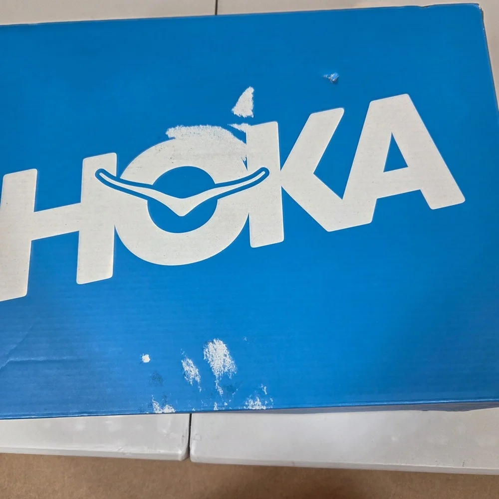 NEW HOKA Clifton 9 Sneakers White Silver Men’s Size 10.5 Wide 6301 - Picture 6 of 12